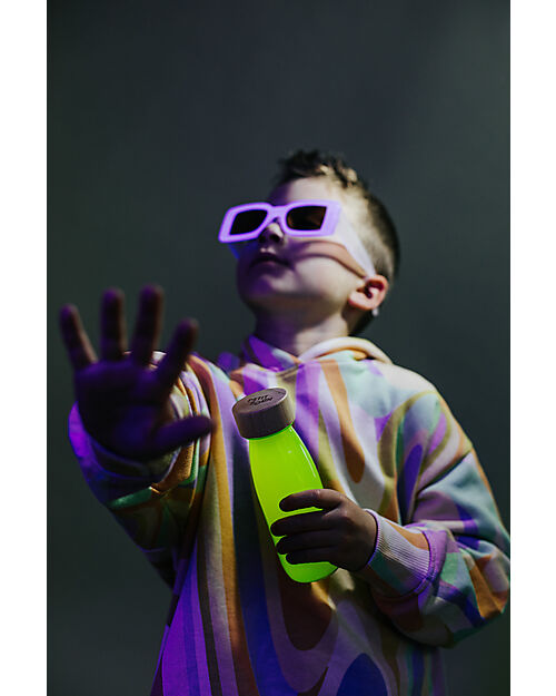 Petit Boum Sensory Float Bottle - Yellow Fluo - Colors and Lights - Glow in the Dark! Sensory Games_