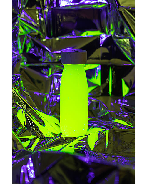 Petit Boum Sensory Float Bottle - Yellow Fluo - Colors and Lights - Glow in the Dark! Sensory Games_