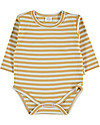 Petit Oh! Baby Basic Body with Long Sleeves - Amber Stripes - 100% Pima Cotton Long Sleeves Bodies