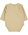 Petit Oh! Baby Basic Body with Long Sleeves - Amber Stripes - 100% Pima Cotton Long Sleeves Bodies