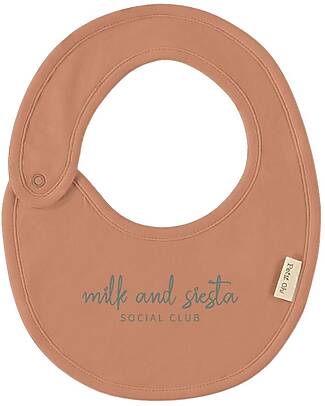 Petit Oh! Baby Bib - Milk&Siesta Apricot - Pima Cotton Snap Bibs