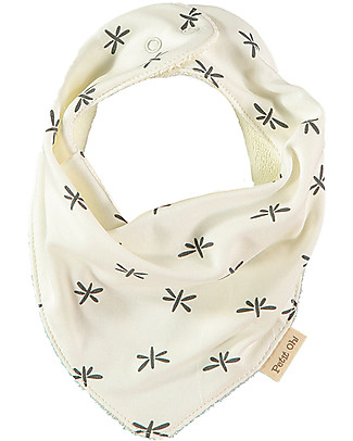 Petit Oh! Bandana Bib - Fly Iron - Pima Cotton and Towel Bandana Bibs