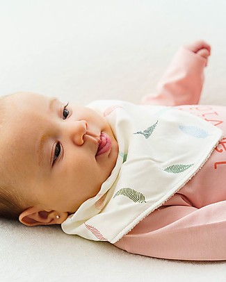 Petit Oh! Bandana Bib - Parrot Multicolor - Pima Cotton and Towel Bandana Bibs