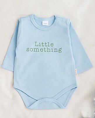 Petit Oh! Body with Long Sleeves - Frase Aqua - 100% Pima Cotton Long Sleeves Bodies