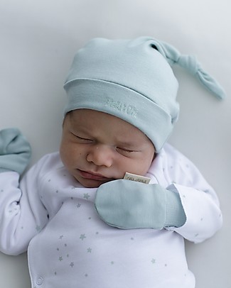 Petit Oh! Bruc Hat with Knot, Aqua - Pima Cotton Hats