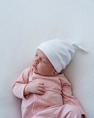 Petit Oh! Bruc Hat with Knot - Vanilla - Pima Cotton Hats