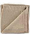 Petit Oh! Claudia Knitted Blanket - Camel - 70x70cm - 100% Cachemire Muslin Swaddle