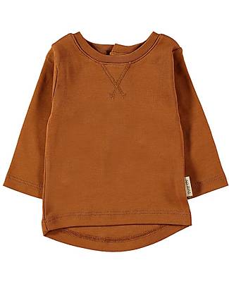 Petit Oh! Eli Long Sleeved T-Shirt - Almond - 100% Pima Rib Cotton Long Sleeves Tops