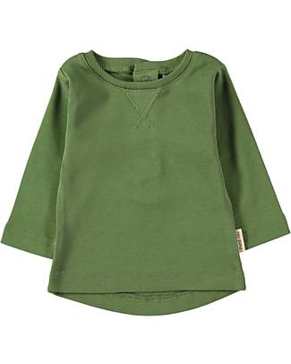 Petit Oh! Eli Long Sleeved T-Shirt - Khaki - 100% Pima Rib Cotton Long Sleeves Tops