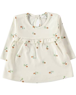 Petit Oh! Ema Long Sleeved T-Shirt - Satelite Vainilla - 100% Pima Cotton Long Sleeves Tops