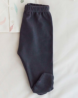 Petit Oh! Footed Pant - Iron - 100% Pima Cotton Trousers