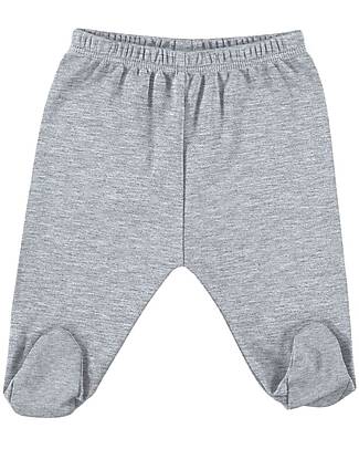 Petit Oh! Footed Pants - Grey - Pima Cotton Trousers
