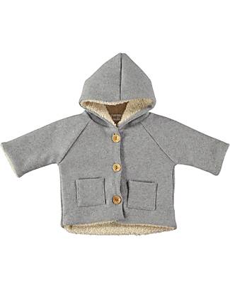 Petit Oh! Hans Coat - Grey - Cotton Fleece and Terry Jackets