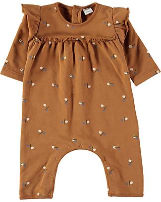 Petit Oh! Juli Romper - Satelite Almond - 100% Cotton Flannel Babygrows