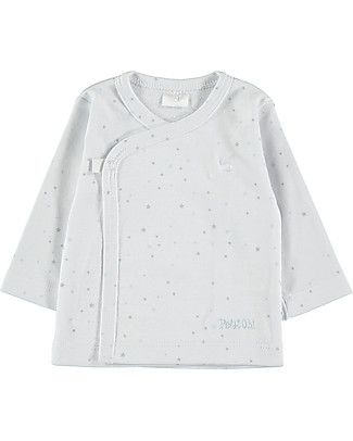Petit Oh! Kimono Side-Snap Tee - Mix Star Sky - 100% Pima Cotton Long Sleeves Tops