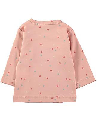 Petit Oh! Kimono Side-Snap Tee - Sand Rose - 100% Pima Cotton Long Sleeves Tops