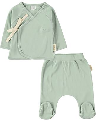 Petit Oh! Liam Baby Set with Tee and Pants - Aqua- 100% Pima Cotton Sets And Co-Ords