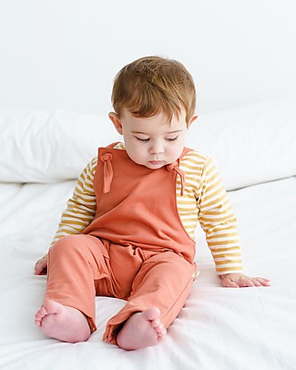 Petit Oh! Lilo Overall - Terracotta - Flannel Cotton Dungarees