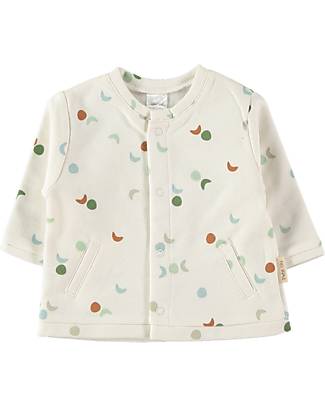 Petit Oh! Nani Jacket - Moon Multicolor - 100% Cotton Flannel Cardigans
