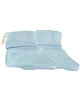 Petit Oh! Newborn Booties - Blue - 100% Pima Cotton Shoes