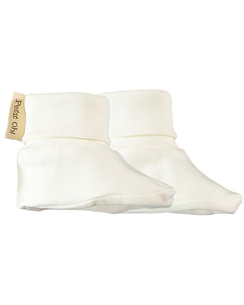 Petit Oh! Newborn Booties - Vainilla- 100% Pima Cotton Shoes