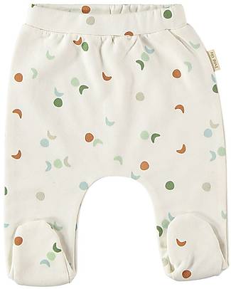 Petit Oh! Nilo Footed Pants - Moon Multicolor - 100% Cotton Flannel Trousers