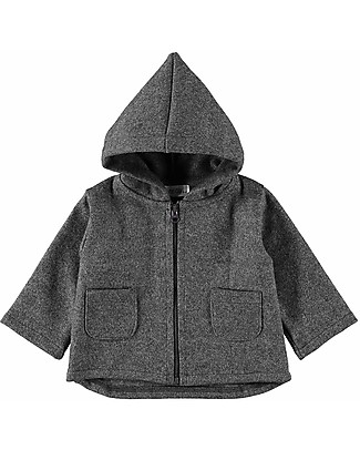 Petit Oh! Noni Fleece Coat - Iron - 100% Cotton Flannel Jackets