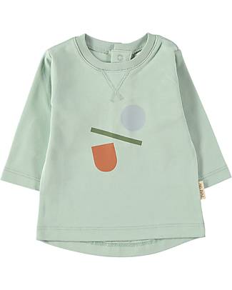 Petit Oh! Pau Long Sleeved T-Shirt - Infinito Aqua - 100% Pima Cotton Long Sleeves Tops