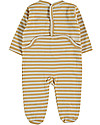 Petit Oh! Pelele Urban Romper - Terracotta Stripes - 100% Pima Cotton Babygrows