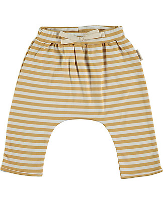 Petit Oh! Pepper Pant with Rubber Band - Amber Stripes - Pima Cotton Trousers