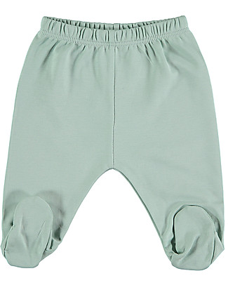 Petit Oh! Polaina Footed Pant - Aqua - 100% Pima Cotton Trousers