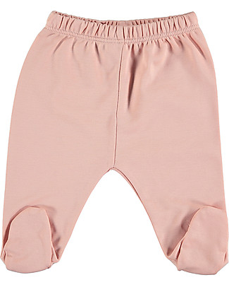 Petit Oh! Polaina Footed Pant - Rose - 100% Pima Cotton Trousers