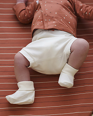 Petit Oh! Ranita Nappy Cover - White - Pima Cotton Shorts