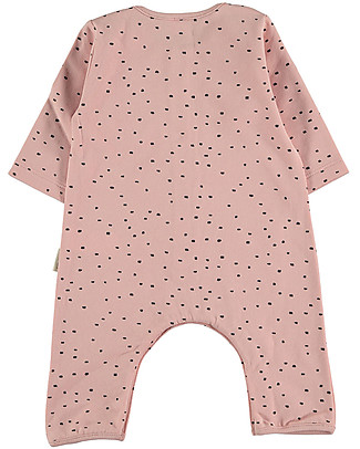 Petit Oh! Rita Long Sleeved Romper - Rose - Flannel Cotton Rompers
