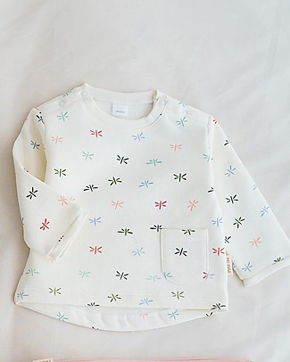 Petit Oh! Sebas Sweatshirt - Fly Multicolor - 100% Flannel Cotton Sweatshirts