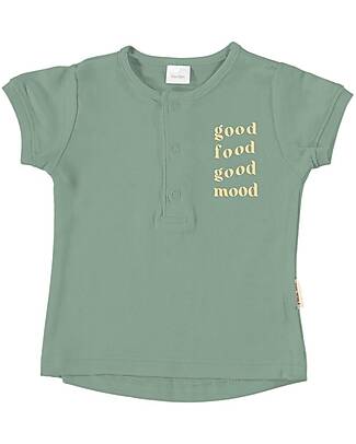 Petit Oh! Short Sleeve Ale T-Shirt - Good Food Olive - Pima Cotton T-shirts