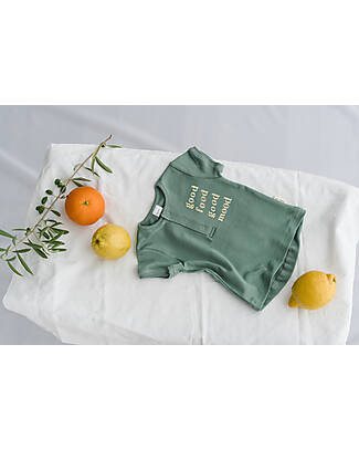 Petit Oh! Short Sleeve Ale T-Shirt - Good Food Olive - Pima Cotton T-shirts