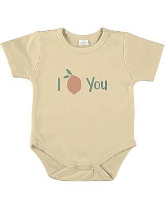 Petit Oh! Short Sleeve Body Basic - Love You Yellow - Pima Cotton Short Sleeves Bodies