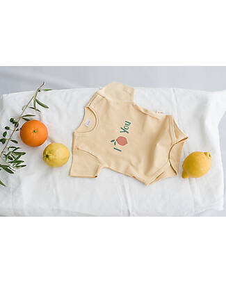 Petit Oh! Short Sleeve Body Basic - Love You Yellow - Pima Cotton Short Sleeves Bodies