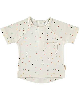 Petit Oh! Short Sleeve Coco T-Shirt - Sand Multicolor - 100% Pima Cotton T-shirts