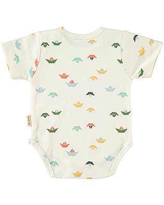 Petit Oh! Short Sleeved Basic Body - Sail Multicolor - 100% Pima Cotton Short Sleeves Bodies