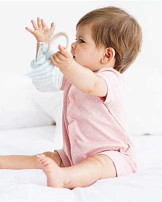 Petit Oh! Short Sleeved Summer Pyjama - Plumeti Rose - Pima Cotton Pyjamas