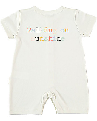 Petit Oh! Short Sleeved Summer Pyjama - Vanilla Walking - Pima Cotton Pyjamas