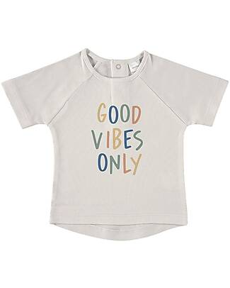 Petit Oh! Short Sleeves Kate Shirt - Good Vibes Vainilla - Pima Cotton T-shirts