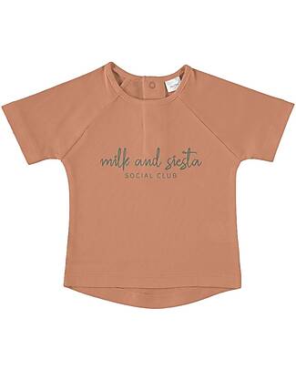 Petit Oh! Short Sleeves Kate Shirt - Milk&Siesta Apricot - Pima Cotton T-shirts