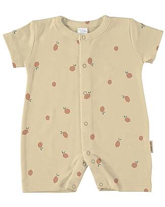 Petit Oh! Short Sleeves Romper - Citric Yellow - Pima Cotton Short Rompers