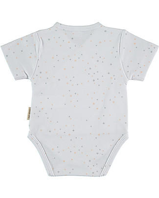 Petit Oh! Side Snap Body with Short Sleeved - Mix Star Rose - 100% Pima Cotton Short Sleeves Bodies