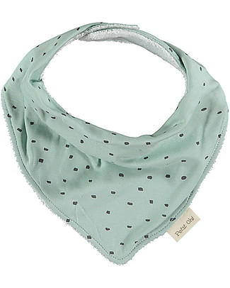 Petit Oh! Urban Bandana - Pin Aqua - Pima Cotton and Towel Bandana Bibs