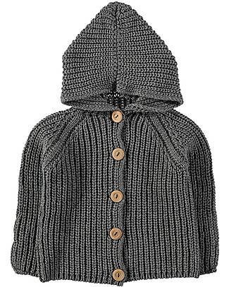 Petit Oh! Ventu Coat - Grey - Cotton and Cachemire Cardigans