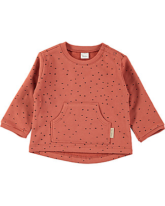 Petit Oh! Vera Sweatshirt - Terracotta with Sprinkles - 100% Flannel Cotton Sweatshirts